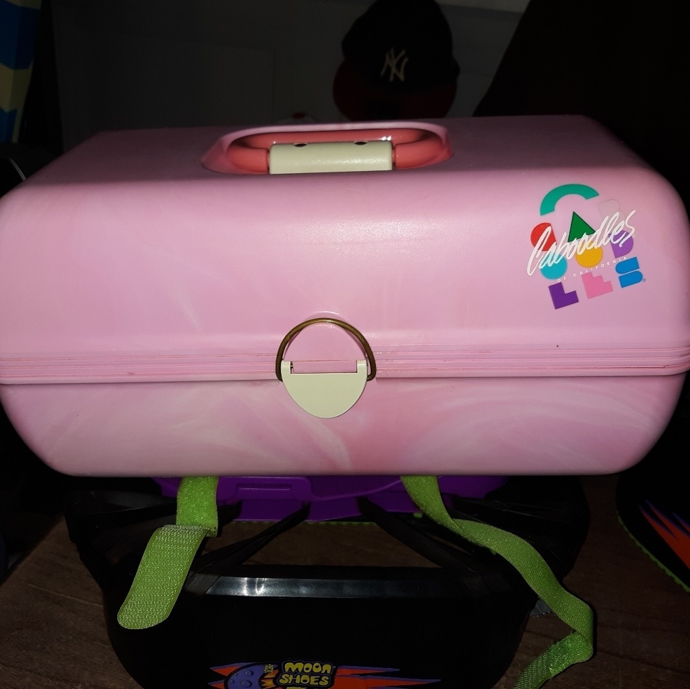 Vintage Retro Caboodles Marbled Light Pink an